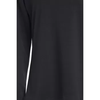Chic Turtle Neck Long leeve pliced Women's weatshirt - Black