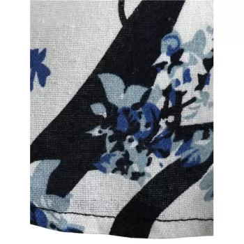 Chinese Painting Flowers Print Casual Shirt -