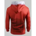 Christmas Belt Naked Belly Print Drawstring Hoodie -