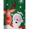 Christmas Deer Pattern Swing Dress - Green