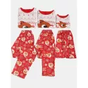 Christmas Elk Print Family Pajama -  Kid
