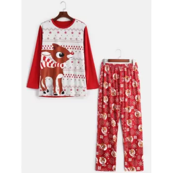 Christmas Elk Print Family Pajama -  Kid