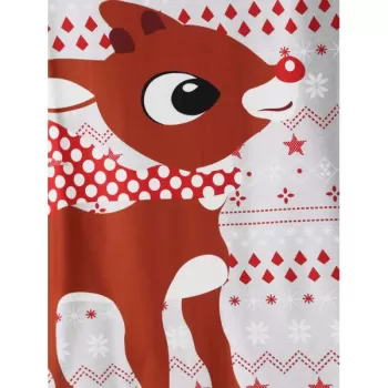 Christmas Elk Print Family Pajama -  Kid