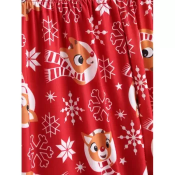 Christmas Elk Print Family Pajama -  Kid
