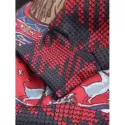 Christmas Elk Print Kangaroo Pocket Hoodie -