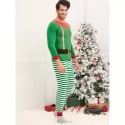 Christmas Elves Matching Family Pajamas - Clover Green Dad