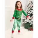 Christmas Elves Matching Family Pajamas - Clover Green Dad