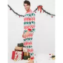 Christmas Geometric Pattern Family Pajama Sets -  Dad