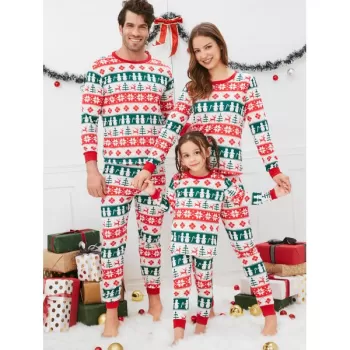 Christmas Geometric Pattern Family Pajama Sets -  Dad