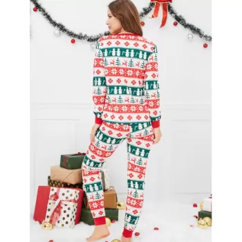 Christmas Geometric Pattern Family Pajama Sets -  Dad