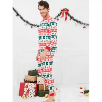 Christmas Geometric Pattern Family Pajama Sets -  Dad