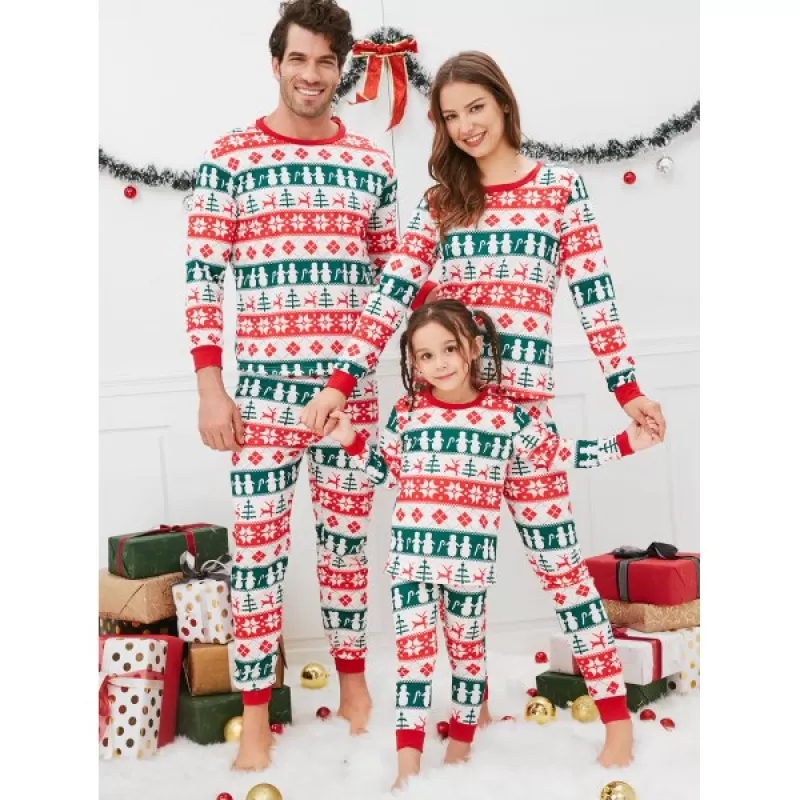 Christmas Geometric Pattern Family Pajama Sets -  Dad