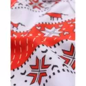 Christmas Geometry Elk Print Long Sleeves Shirt - Red