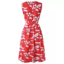 Christmas Hat Print A Line Dress -