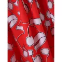 Christmas Hat Print A Line Dress -