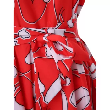 Christmas Hat Print A Line Dress -