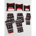 Christmas Hat Printed Family Pajamas Sets - Black Dad