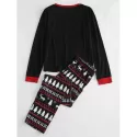 Christmas Hat Printed Family Pajamas Sets - Black Dad