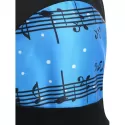 Christmas Musical Print A Line Dress - Deep Sky Blue
