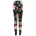 Christmas Print Outdoor Leggings - Black