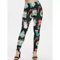 Christmas Print Outdoor Leggings - Black