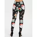 Christmas Print Outdoor Leggings - Black