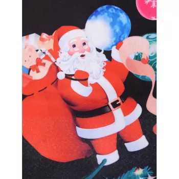 Christmas Printed Pin Up Dress - Black