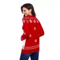 Christmas anta Claus pattern pullover sweater knitting sweater - Red
