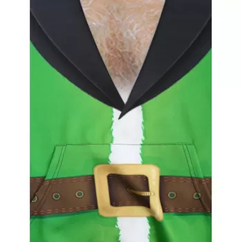 Christmas Santa Suit Print Drawstring Hoodie -