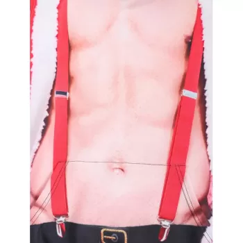 Christmas Santa Suit Print Long Sleeve Hoodie -