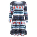 Christmas Snowflake Print Tunic Dress -