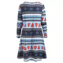 Christmas Snowflake Print Tunic Dress -