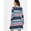 Christmas Snowflake Print Tunic Dress -