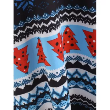 Christmas Snowflake Print Tunic Dress -