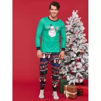 Christmas Snowman Print Family Matching Kids Nightwear -  Dad