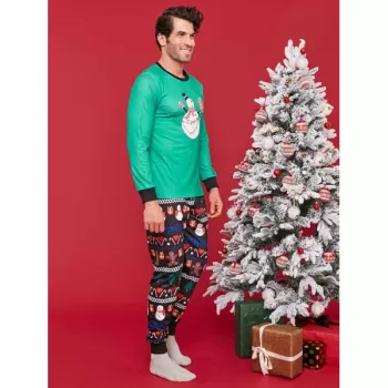 Christmas Snowman Print Family Matching Kids Nightwear -  Dad
