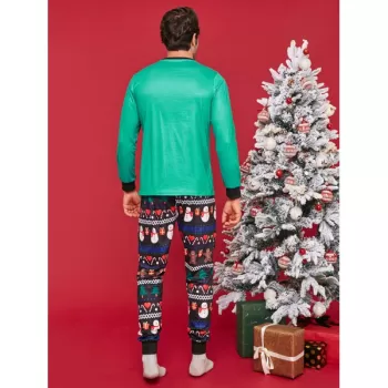 Christmas Snowman Print Family Matching Kids Nightwear -  Dad