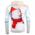 Christmas Snowman Printed Pocket Hoodie -