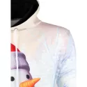Christmas Snowman Printed Pocket Hoodie -