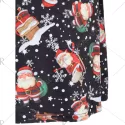 Christmas nowman nowflake Print T hirt Dress - Black