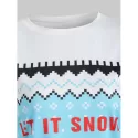 Christmas nowman Zigzag Print weatshirt - White