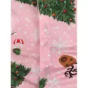 Christmas Snowmen Snoeflakes Tree Candy Print Shirt - Pink