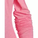 Cold Shoulder Applique Asymmetrical T Shirt - Pink
