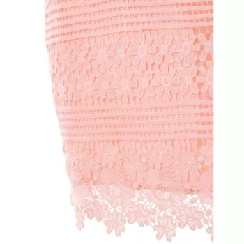 Cold Shoulder Spaghetti Strap Bodycon Dress - Light Pink