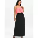 Color Block axi Popover Dress - Pink