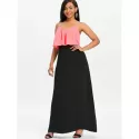 Color Block axi Popover Dress - Pink