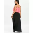 Color Block axi Popover Dress - Pink