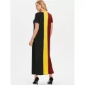 Color Block Maxi Swing Dress -