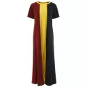 Color Block Maxi Swing Dress -