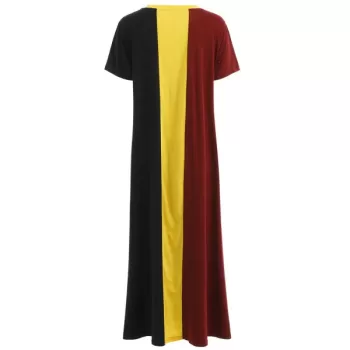 Color Block Maxi Swing Dress -